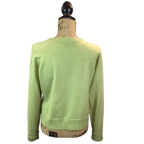 Banana Republic Womens XL Merino Wool Blend Cardigan Sweater Green - Picture 7 of 12
